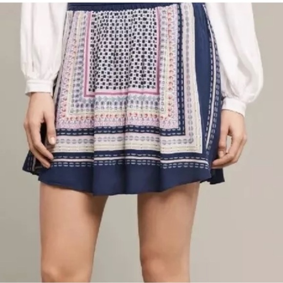 Holding Horses super soft rayon printed skirt with wide shirred elastic waist. - Picture 3 of 15